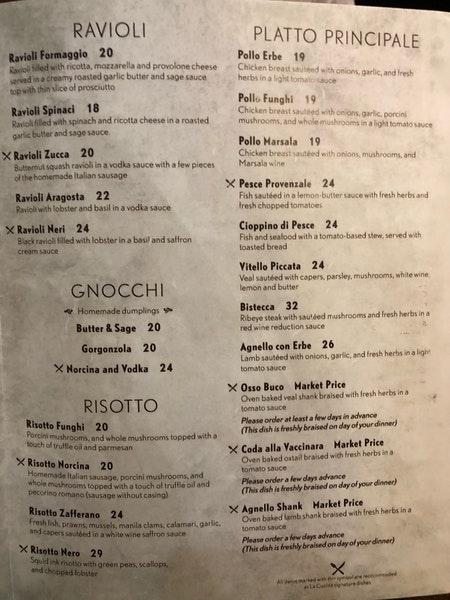 Menu at La Cucina Ristorante Italiano restaurant, Honolulu