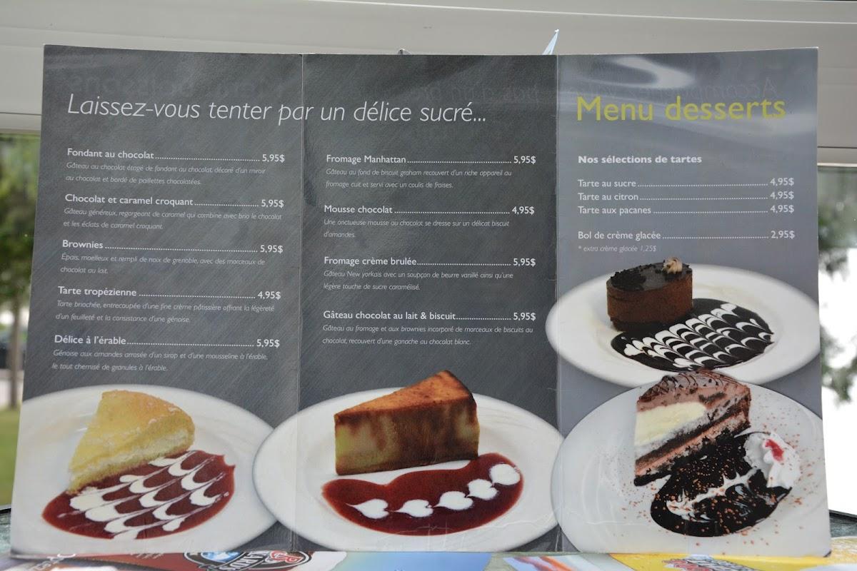 Menu au Brasserie Lac Brompton restaurant, SaintDenisdeBrompton