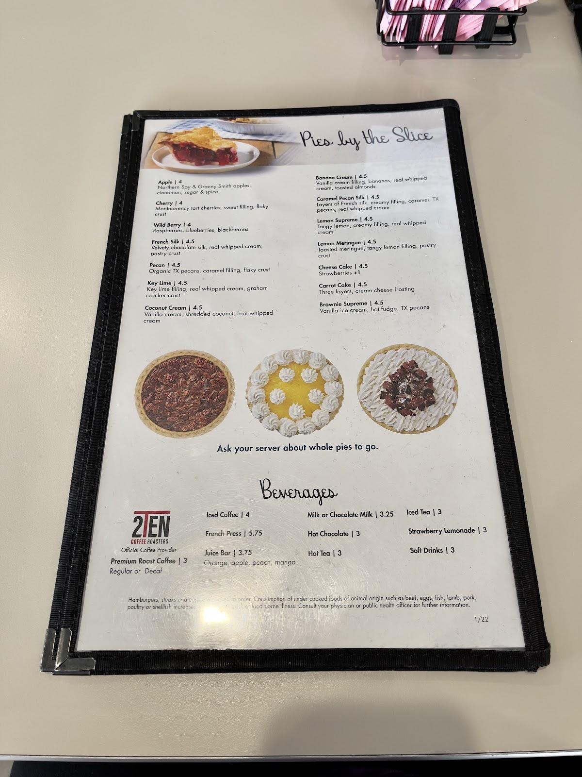 Menu at Butter Smith Kitchen & Pies restaurant, El Paso, N Zaragoza Rd