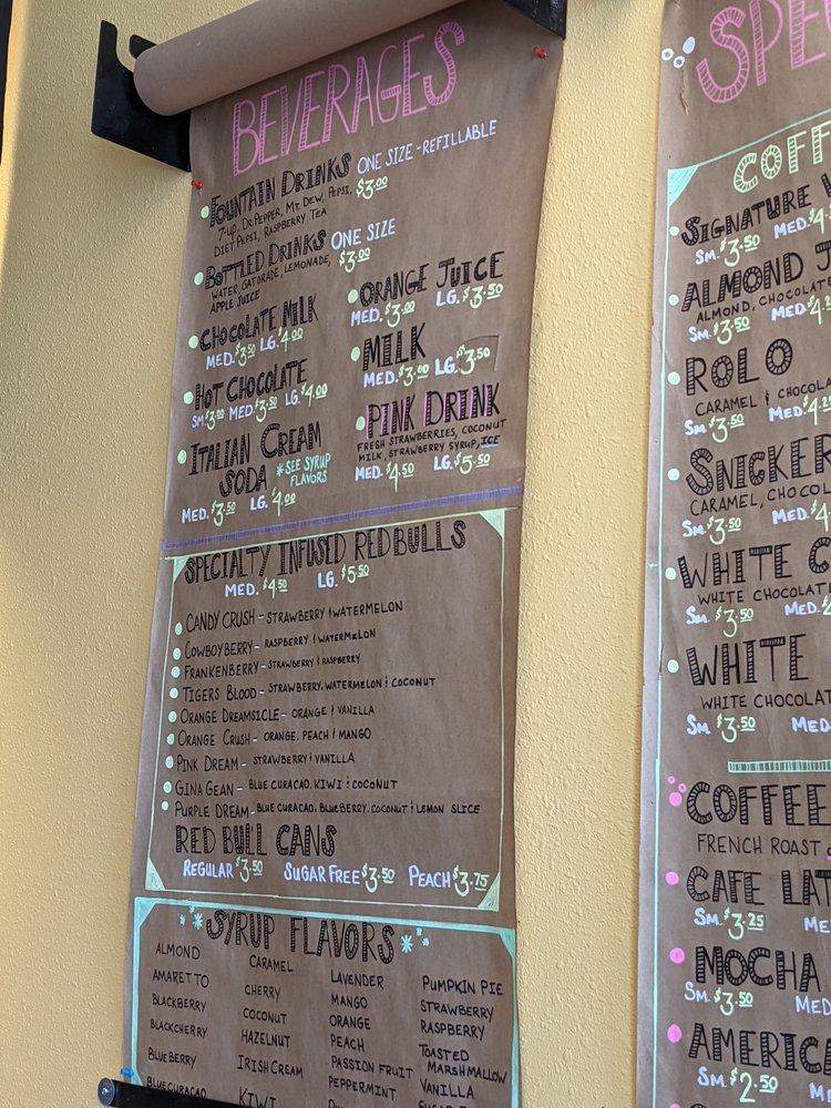 Menu at cowboy crepes cafe, Rock Springs