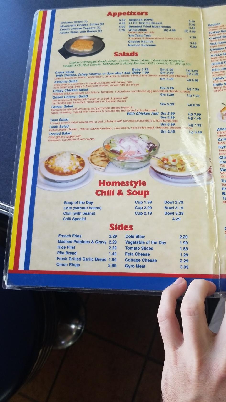 Menu at Atlantic Coney Island restaurant, Sterling Heights