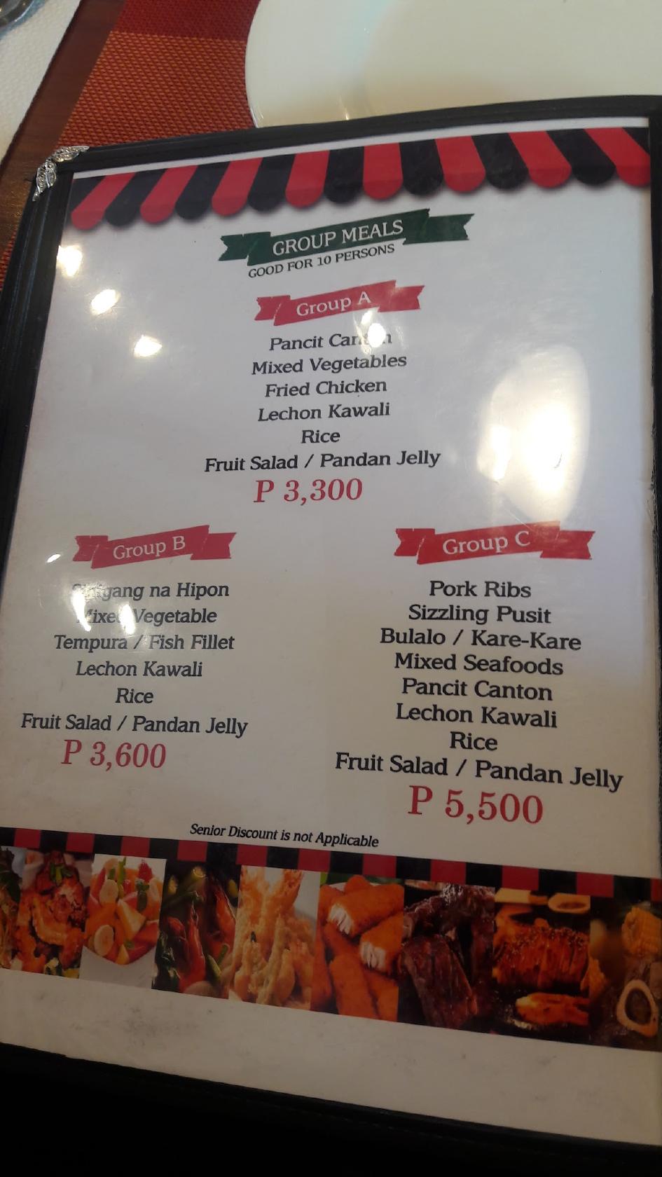 Carta del restaurante Auntie Lola, Calapan, C53M+99P