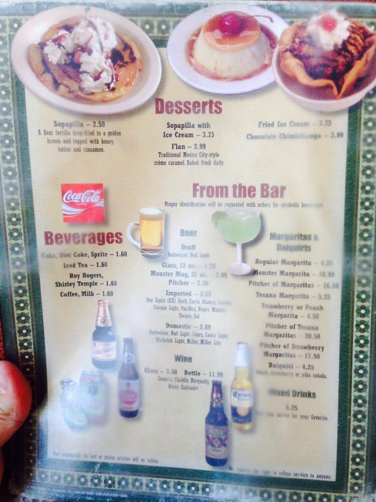 Menu at Dos Margaritas Bar & Grill, Gallatin, 512 W Main St