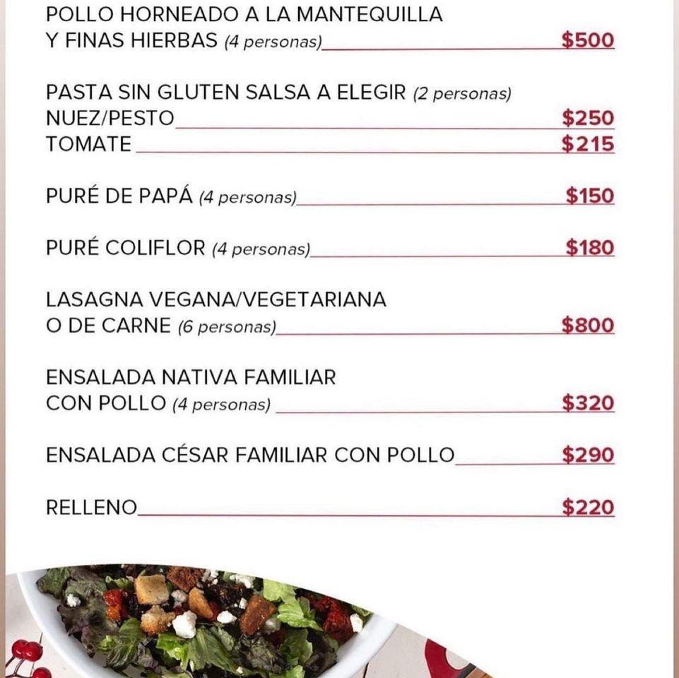 Menu at Nativa restaurant, Tampico