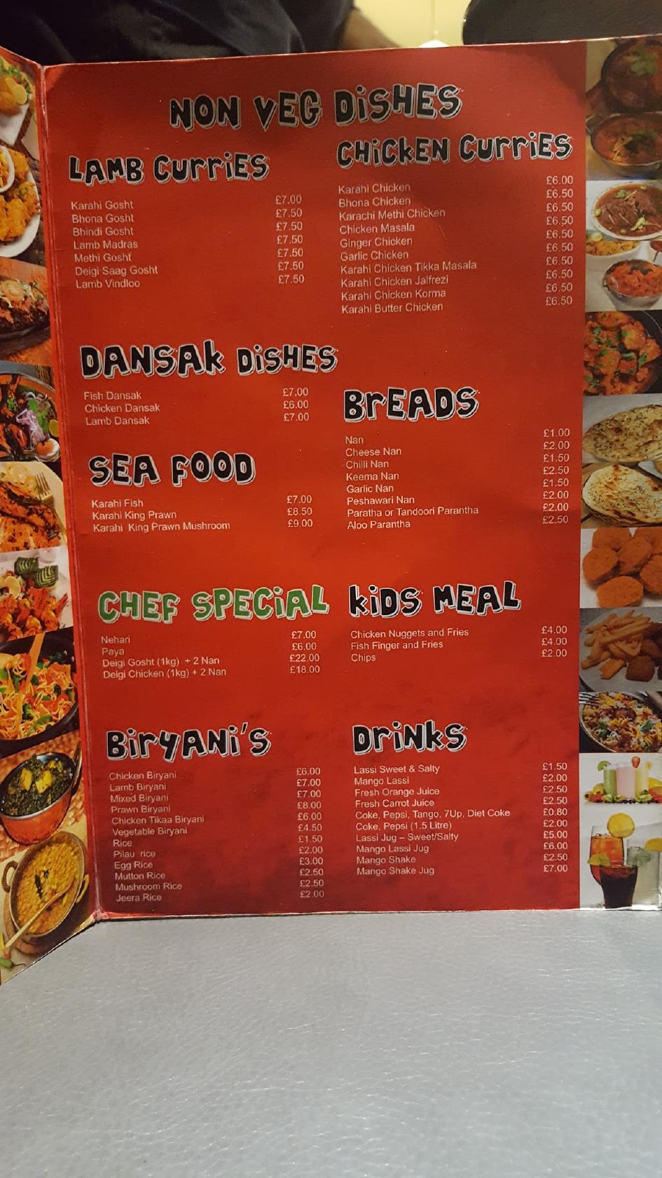 Menu at Spice Corner fast food, Cardiff, 89 City Rd