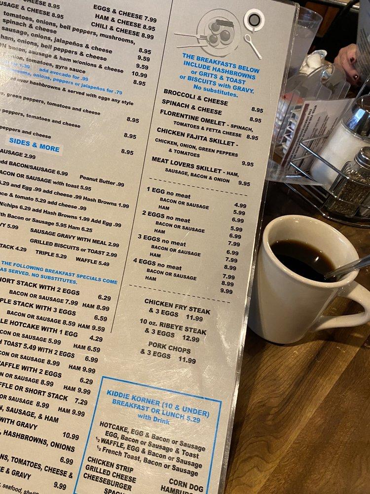 Menu at Trails Inn Restaurant, Gainesville