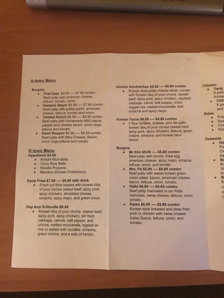 Menu at Bumblebees BBQ and Grill, West Valley City