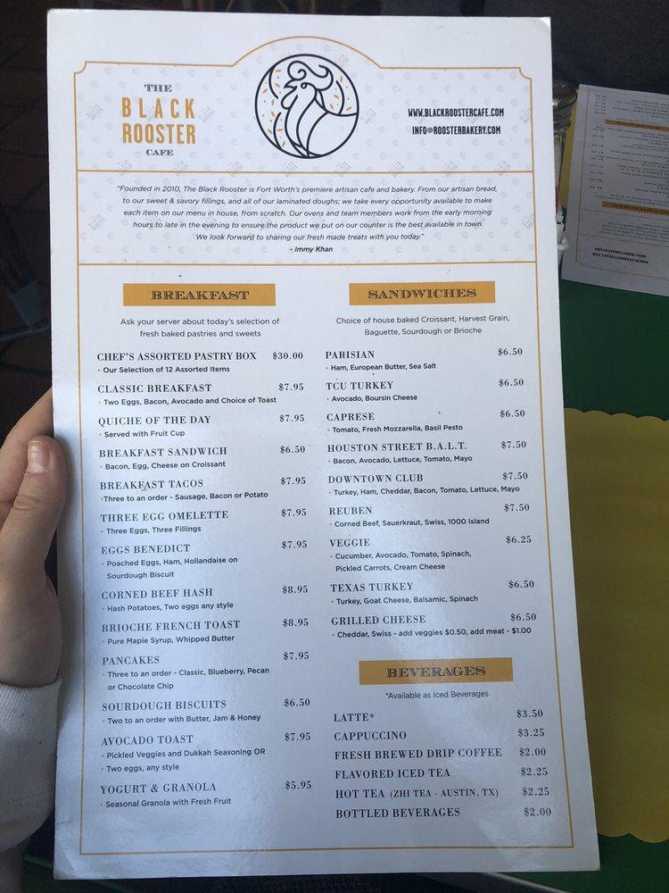 Menu at The Lunch Box cafe, Fort Worth, Camp Bowie Blvd