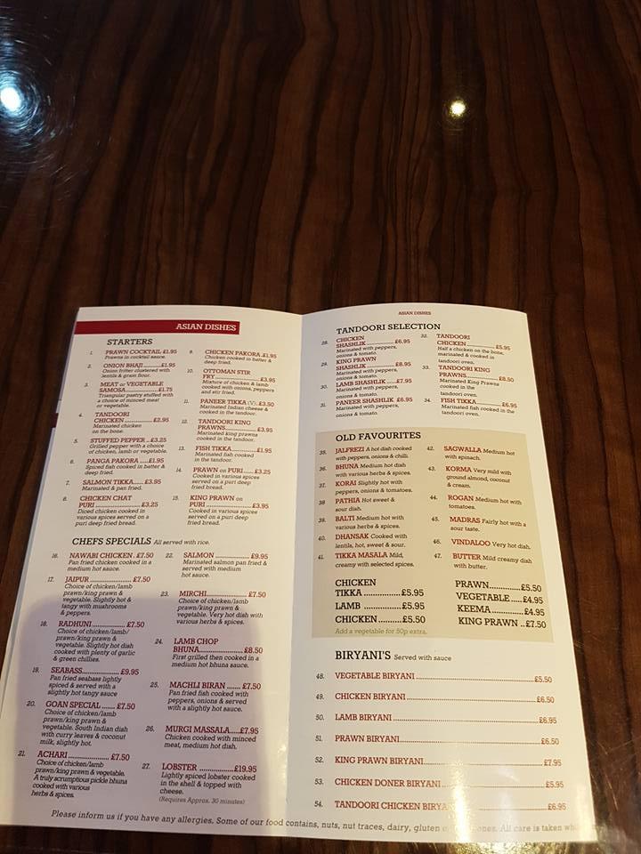 Menu at Ottoman Kitchen restaurant, Birmingham