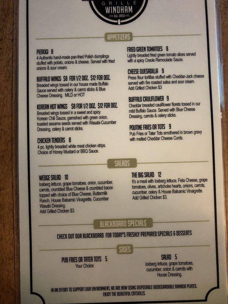 Menu at Tap House Grille pub & bar, Windham