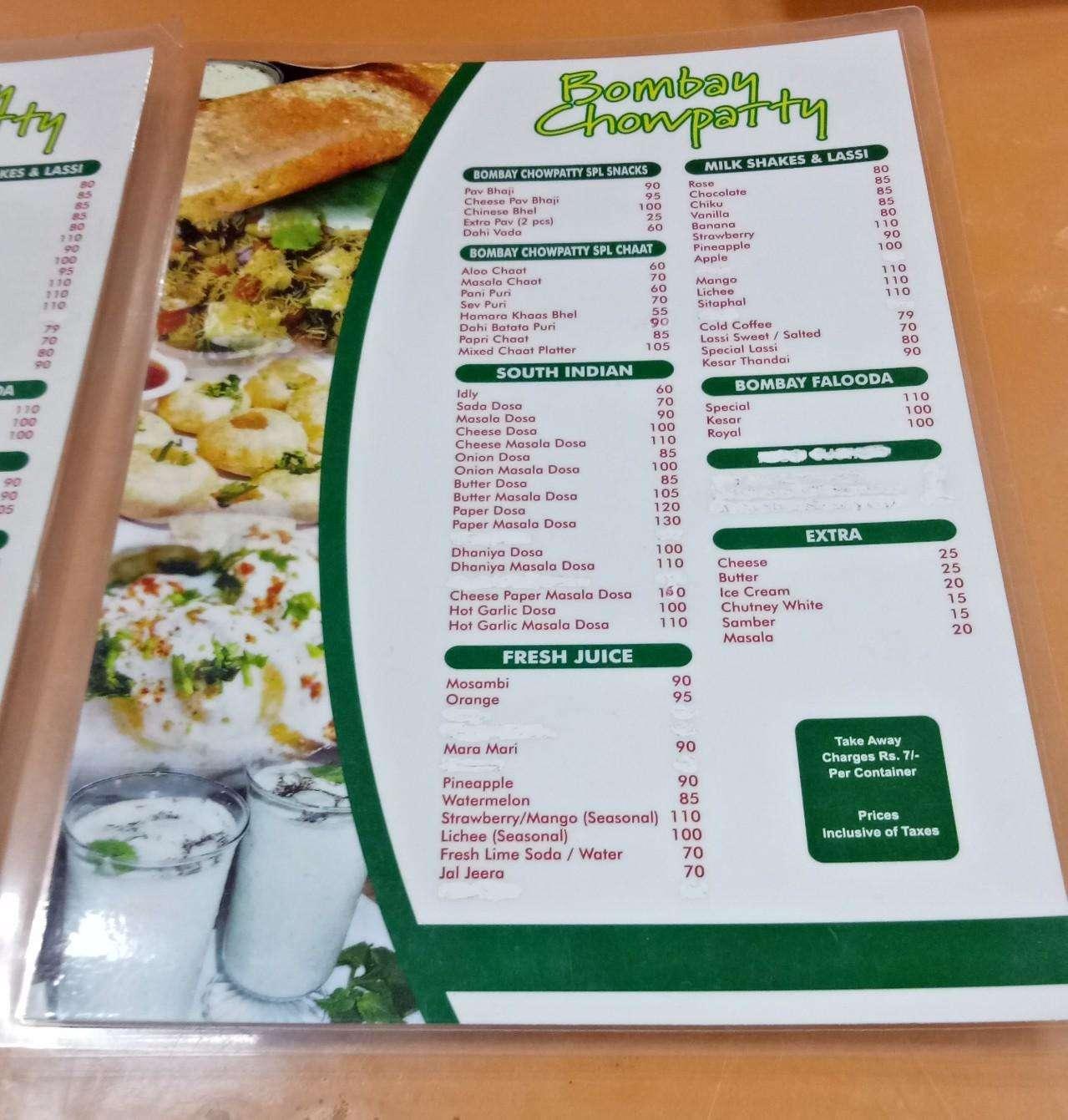 Menu at Bombay Shiv Sagar, Kolkata, 375 Bombay Shiv Sagar Prince Anwar ...