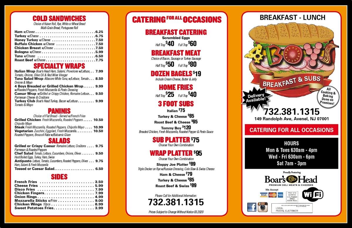 menu-at-four-boys-deli-2-woodbridge-township