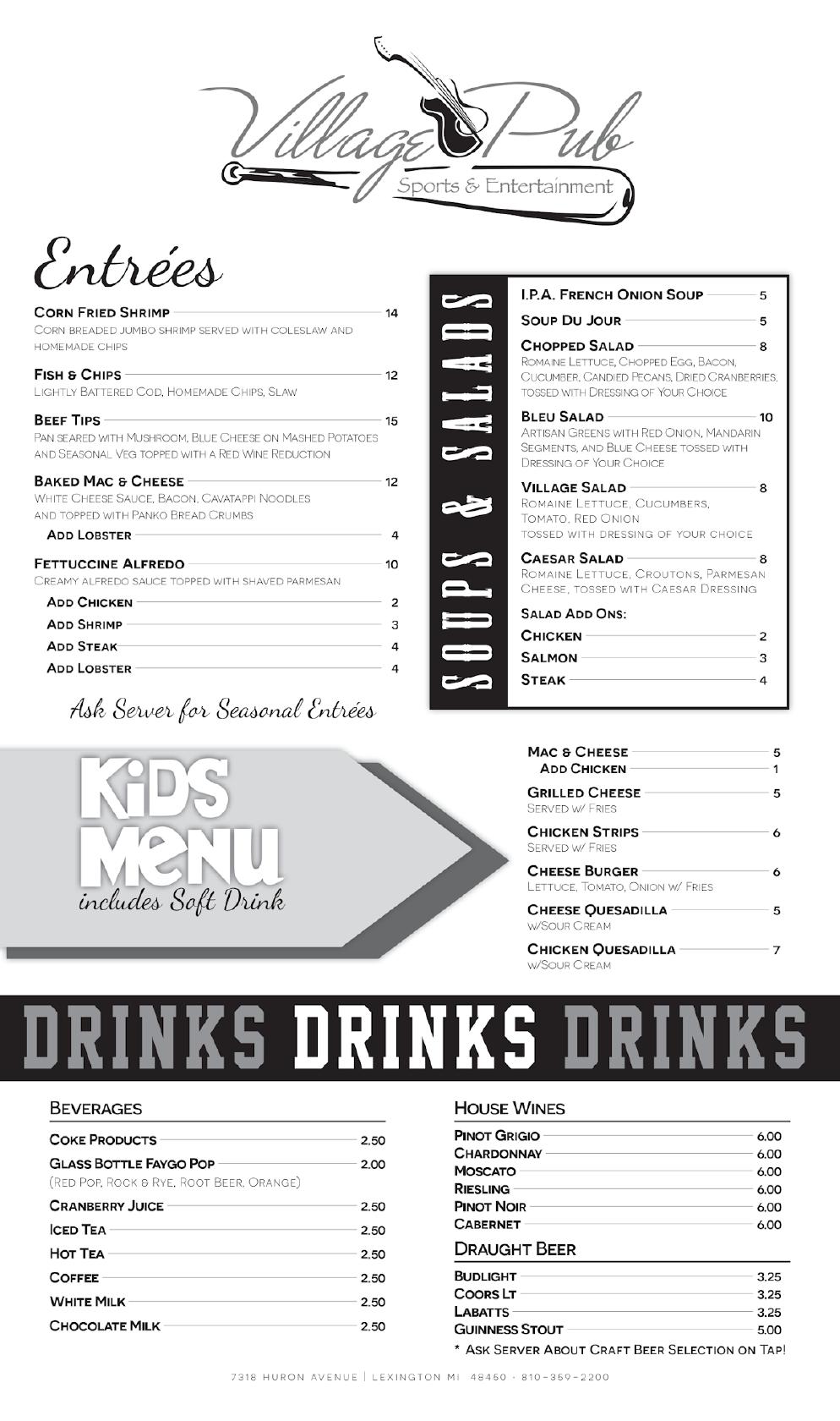 menu-at-village-pub-lexington