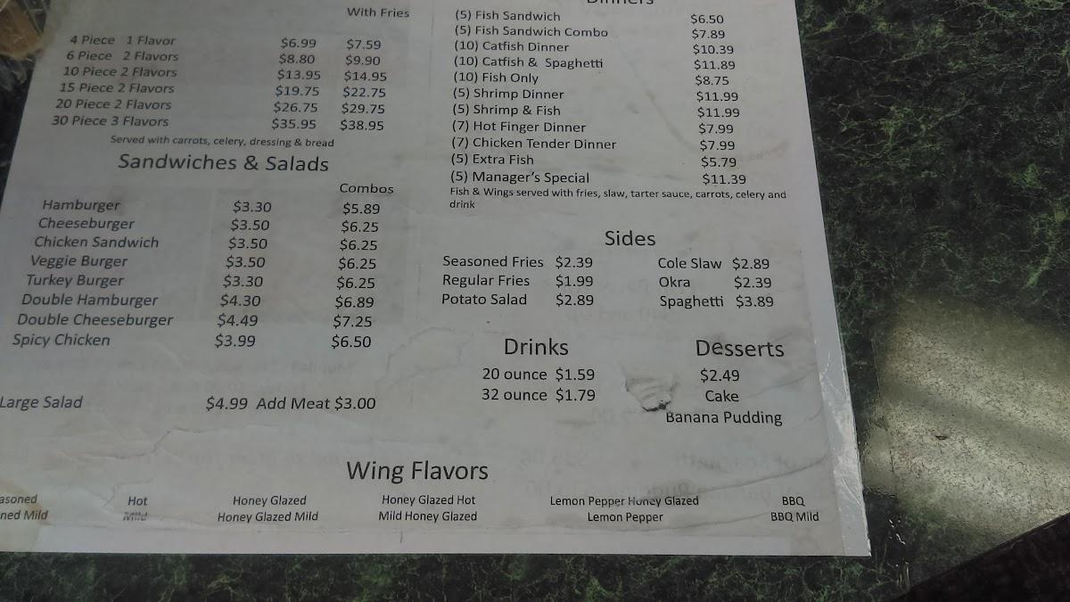 Menu at Memphis Best Wings BBQ, Memphis, Riverdale Rd