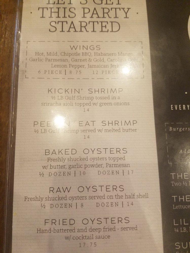 Menu at The BrickWall Sports Bar & Grille, Port Saint Joe