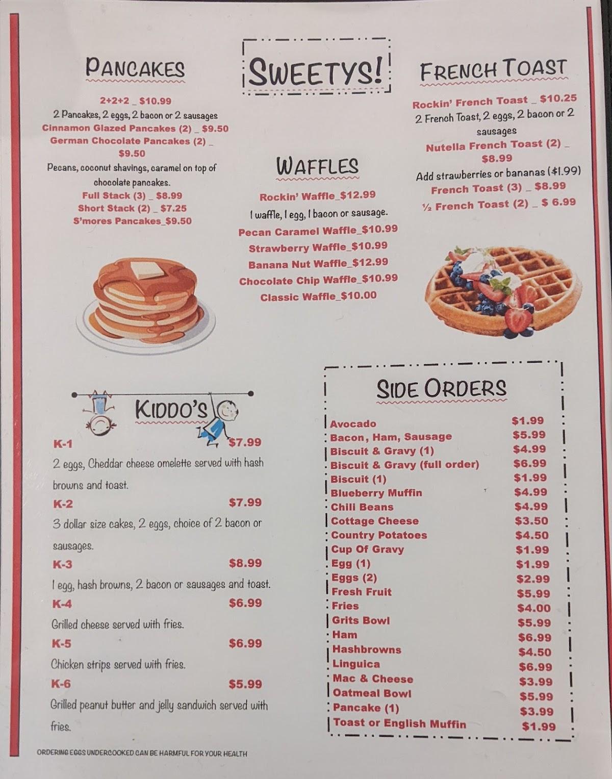Menu at PAPA'S PLACE restaurant, Hill