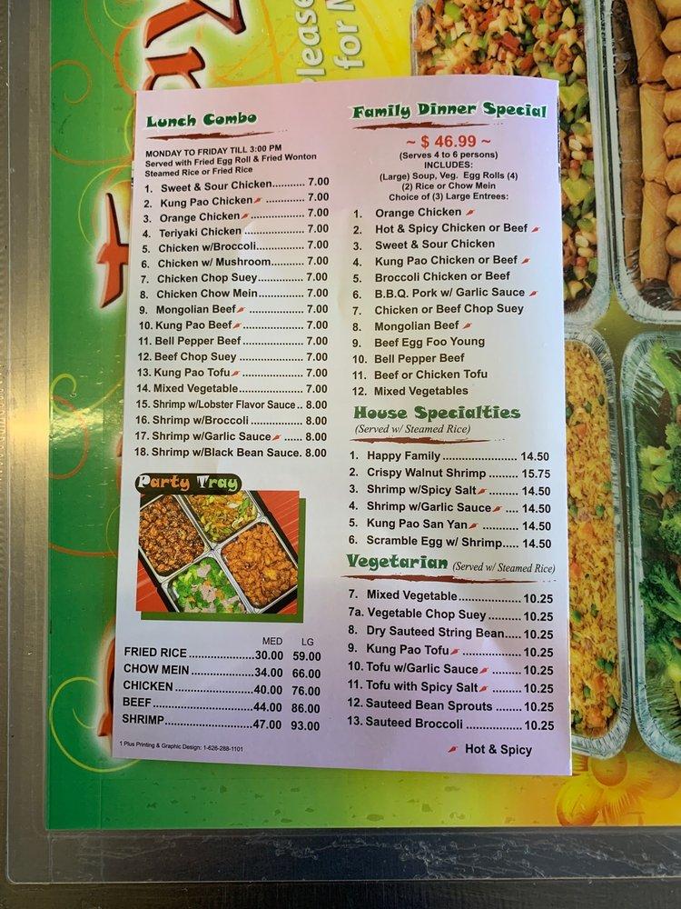Menu at Lucky Bamboo Kitchen restaurant, Lawndale