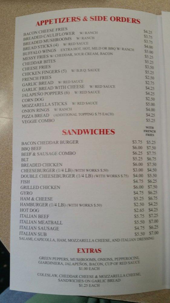Menu at Rosa's Pizza & Italian Restaurant, Capron