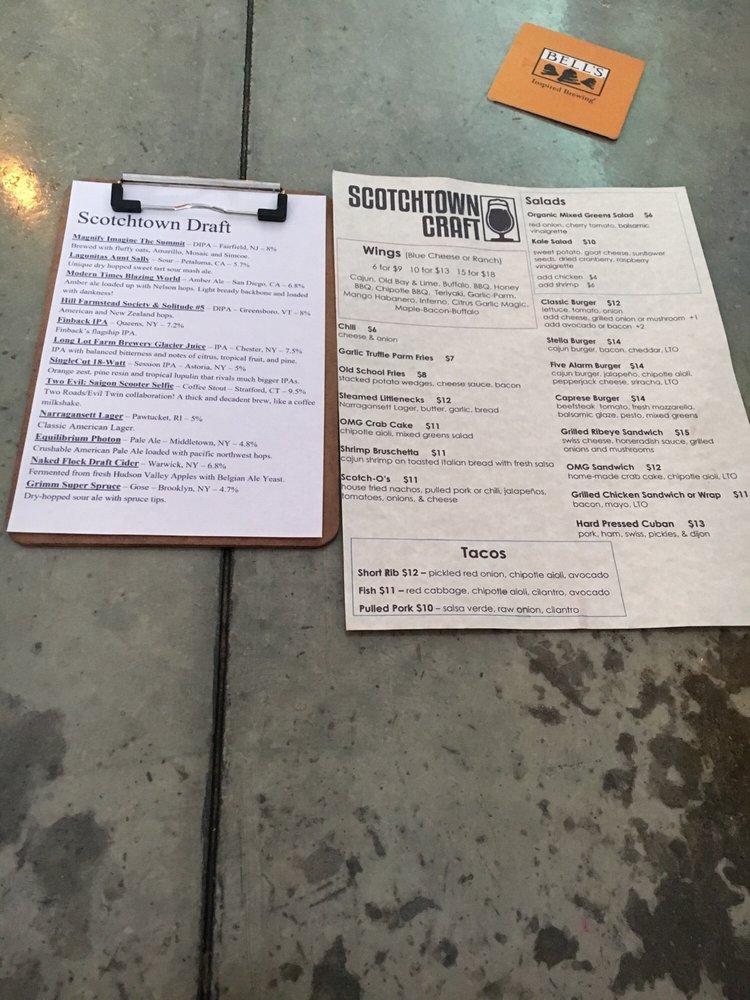 Menu at Scotchtown Craft pub & bar, Scotchtown