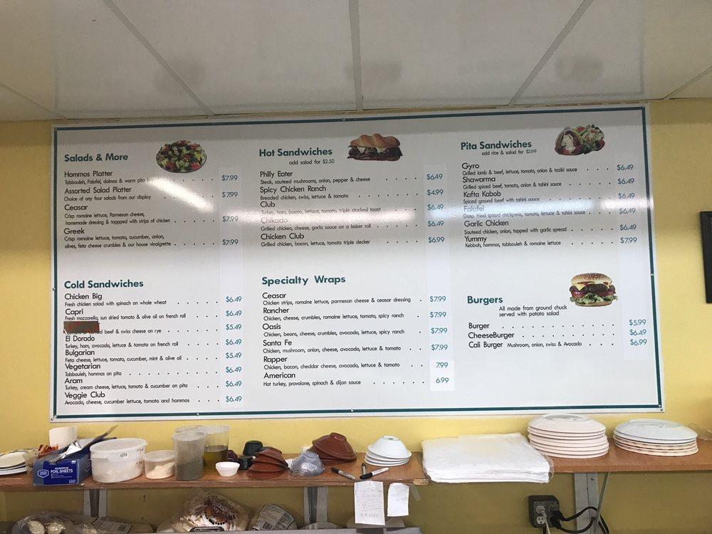 Menu at Oasis Market & Cafe, Cocoa