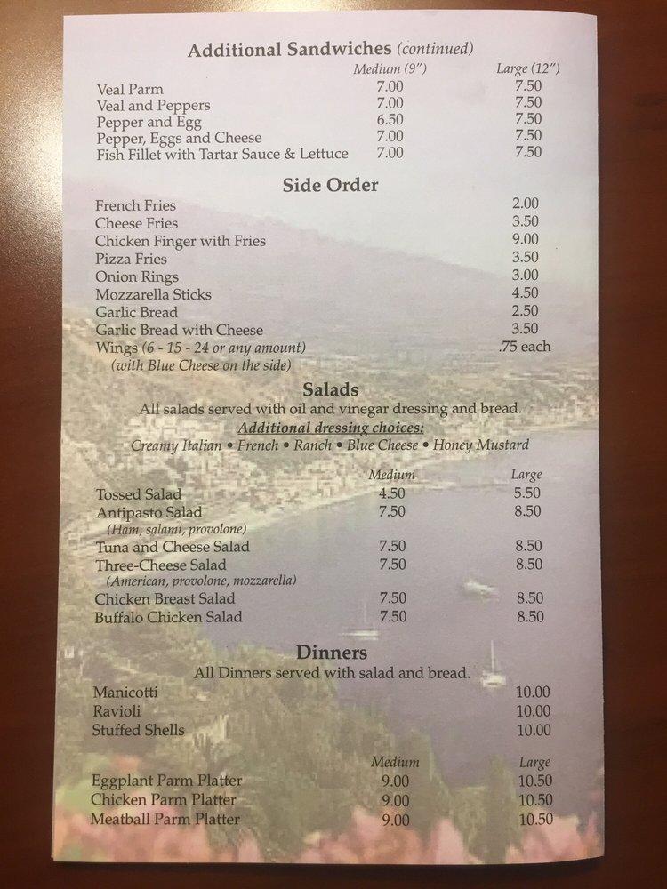 Menu at Stella's Pizza pizzeria, Ewing Township