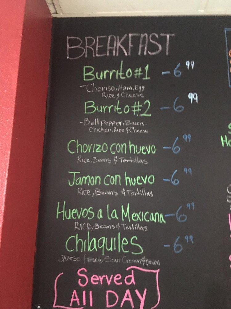 Menu at Taqueria Kopitos restaurant, Newberg