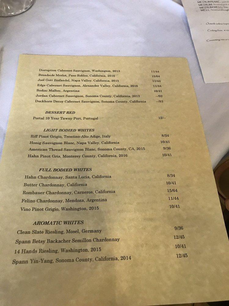 Menu at The Silver Spoon restaurant, Lawton