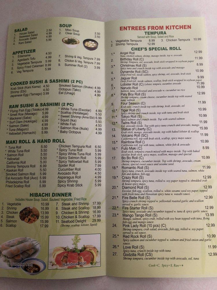 Menu at Red Bowl Asian Bistro restaurant, Deltona, Saxon Blvd 103