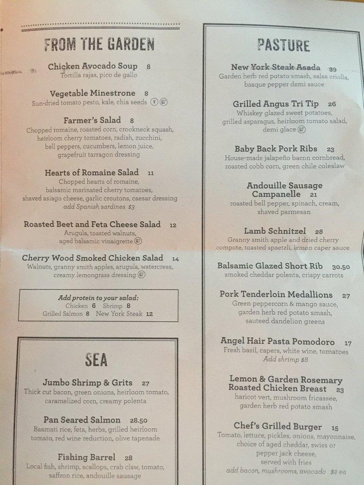 Menu at Cork Fire Kitchen restaurant, Temecula