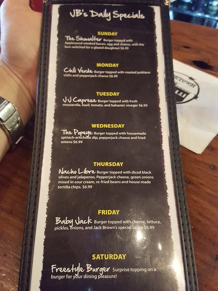 Menu at Jack Brown's Beer & Burger Joint Harrisonburg restaurant