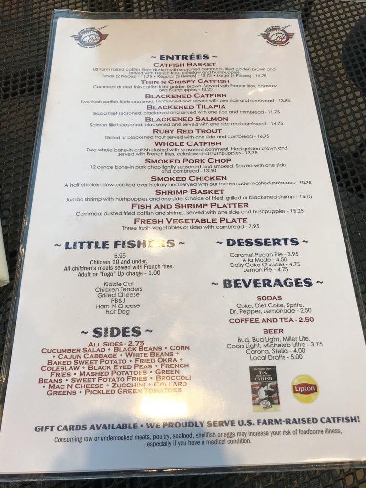 Menu at Soul Fish Cafe, Memphis, 862 Cooper St