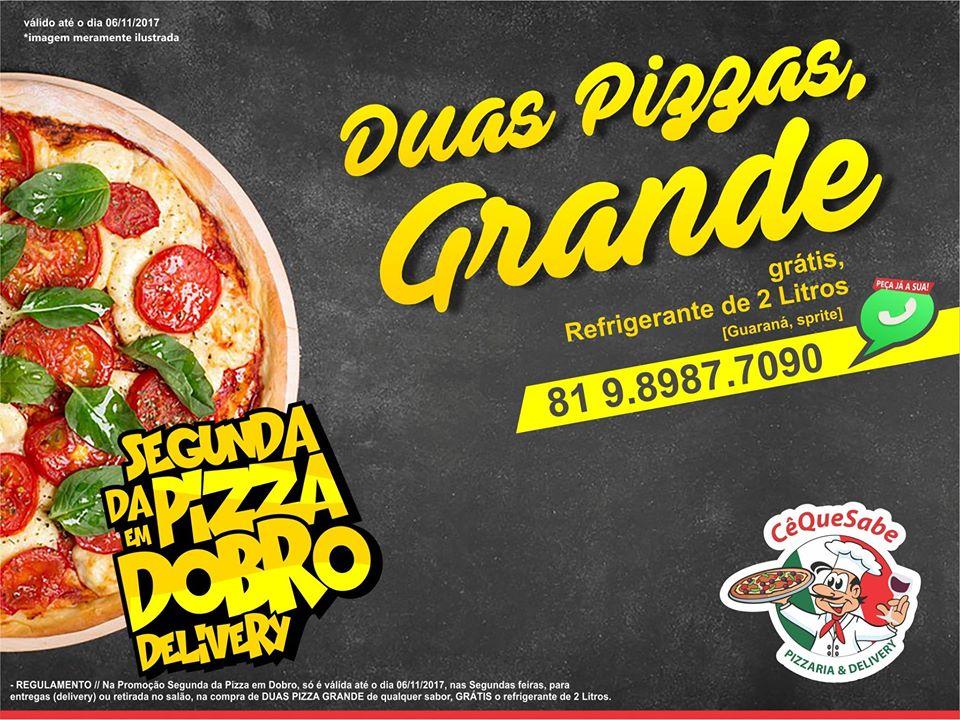 No delivery da Pizzaria Papizza o refrigerante é por conta da casa