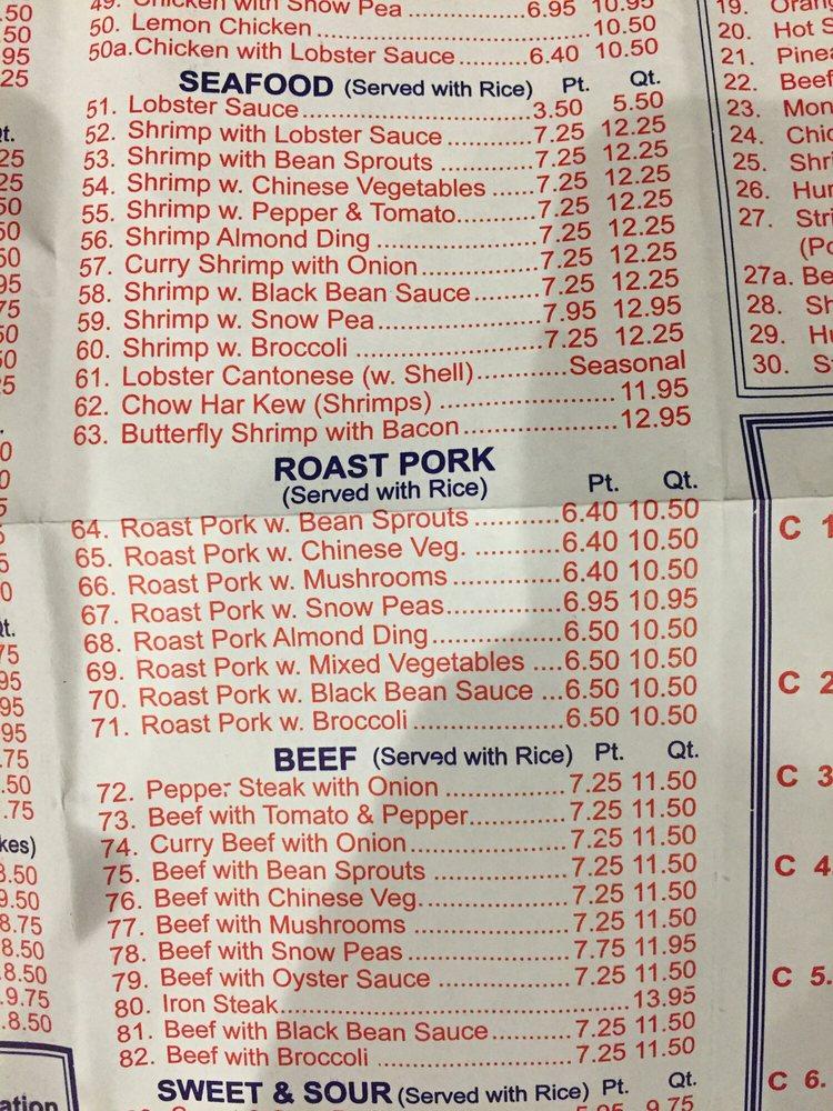 Menu at Dragon Chinese Resta restaurant, Nesconset