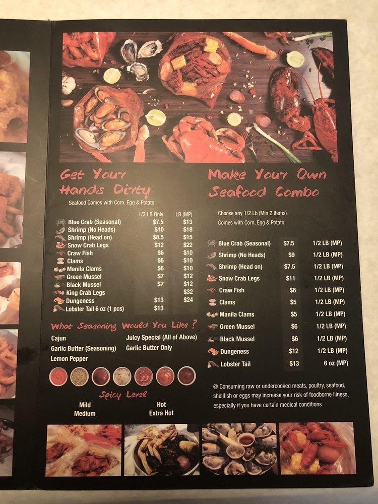 Menu at Seafood Island pub & bar, Oklahoma City