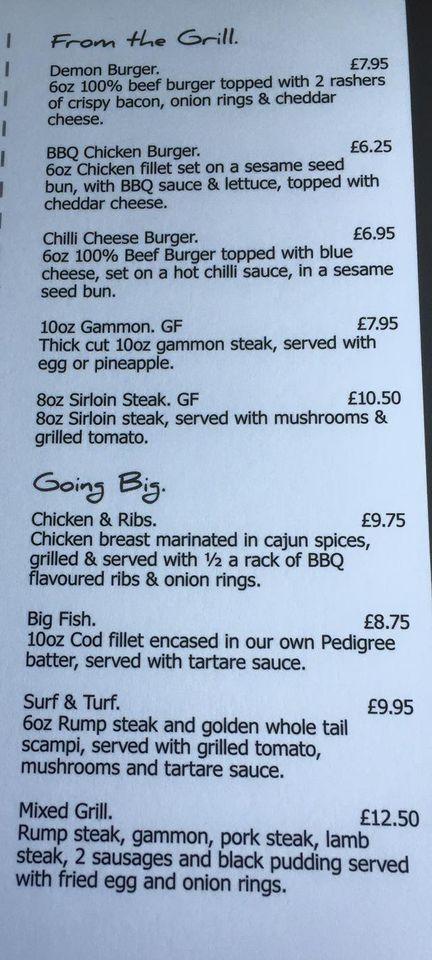 Menu at Three Horseshoes pub &amp; bar, Morley, Main Road