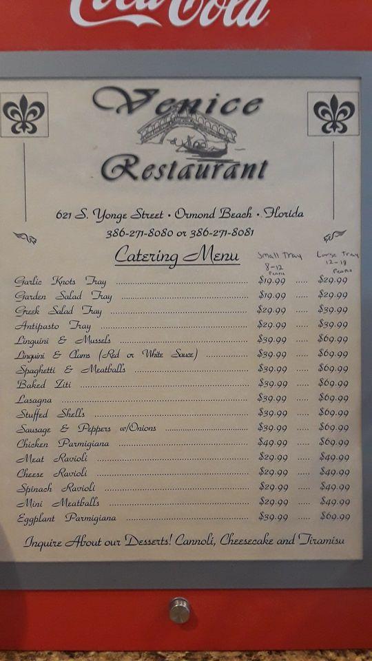 Menu at Venice Pizza & Pasta pizzeria, Ormond Beach
