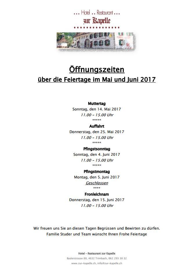 Menu di Restaurant zur Kapelle 