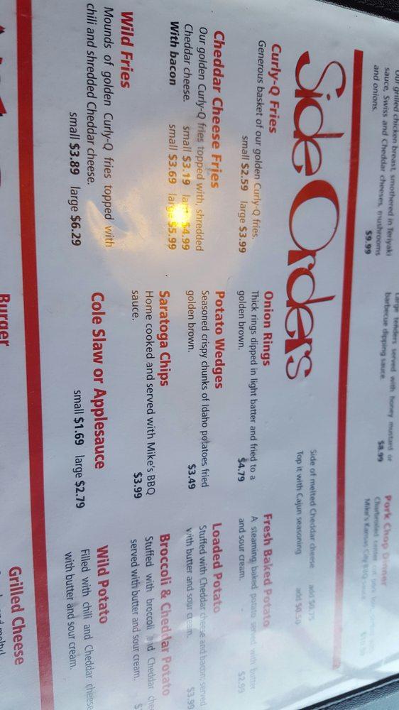 Menu at Wild Mike's Delhi restaurant, Cincinnati, Delhi Rd