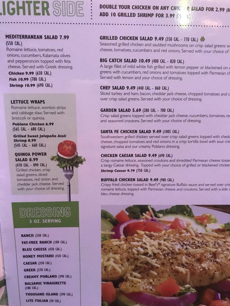 Menu at Beef 'O' Brady's pub & bar, Hoover, Grove Blvd