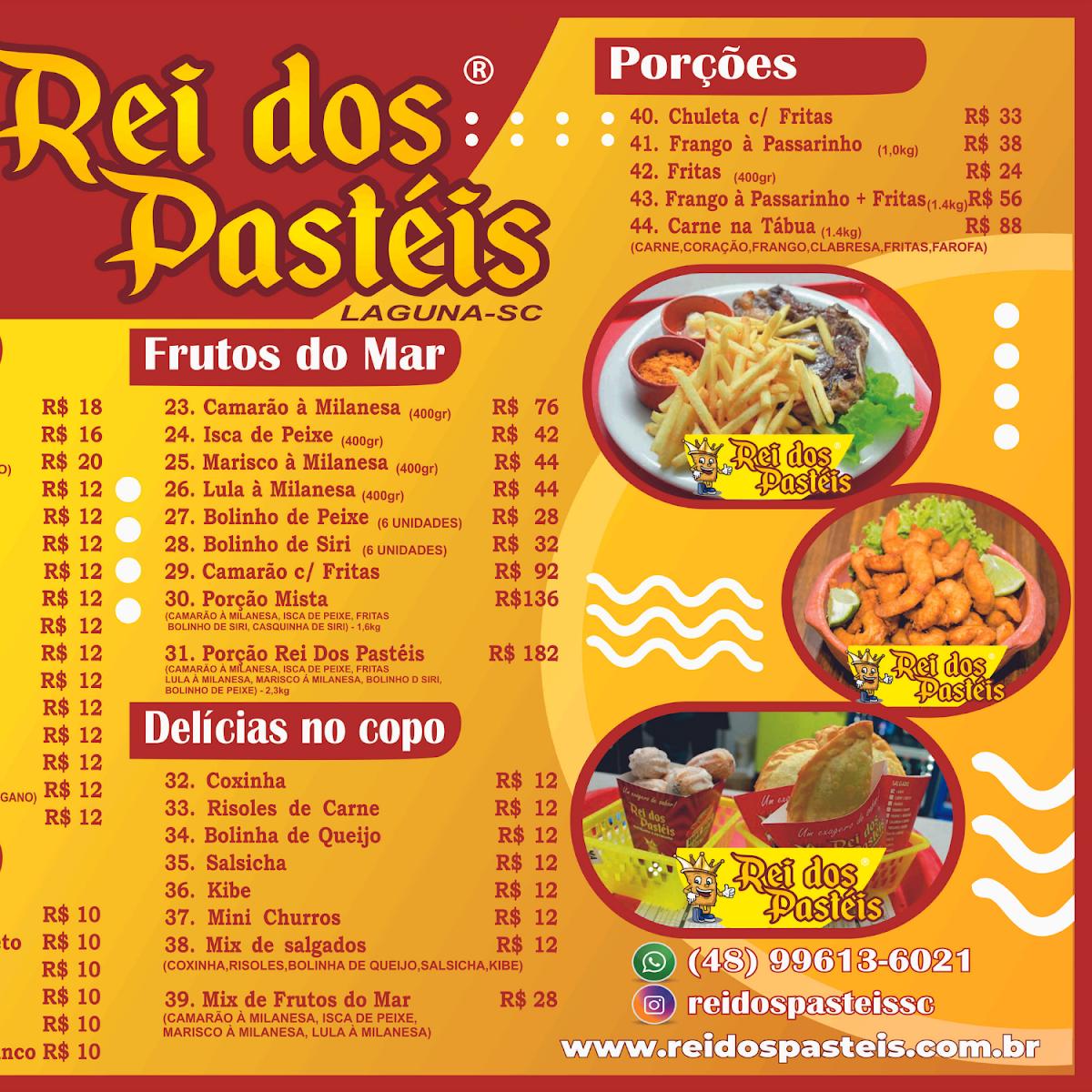 Menu em Rei dos Pastéis Laguna restaurante, Laguna