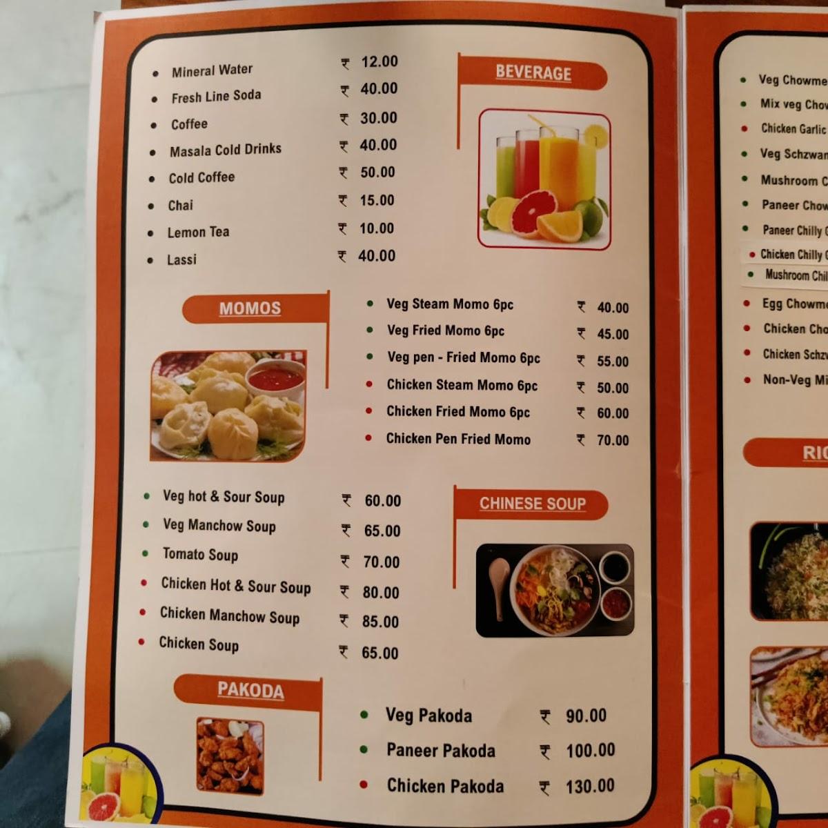 Food Villa Restaurant menu