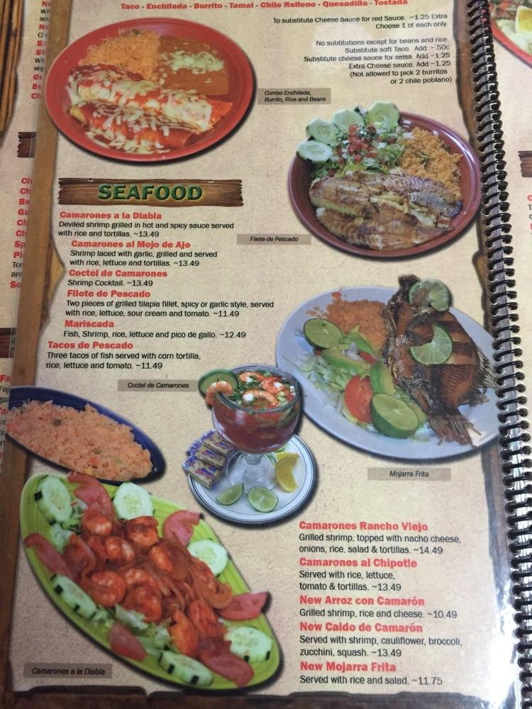 Menu at Rancho Viejo Mexican Restaurant, Cherokee, 16 Cherokee Crossing ...