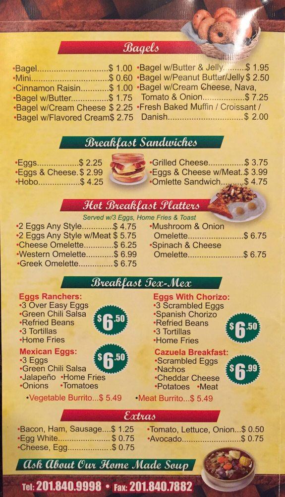 Menu at Yum Yum Bagel & Cafe, Cliffside Park