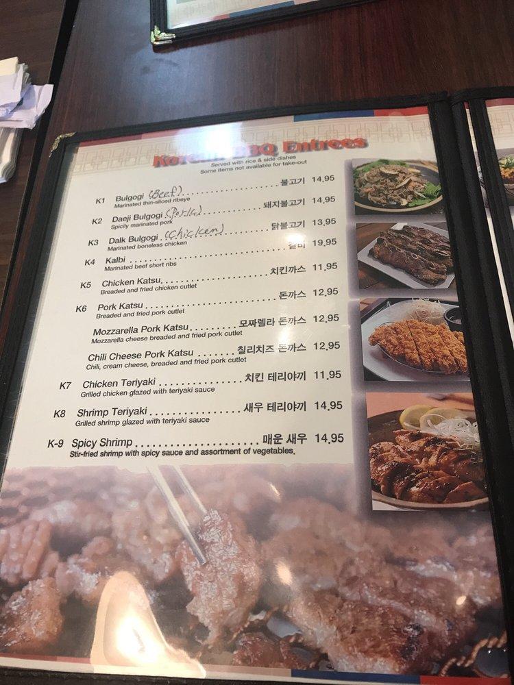 Menu at KOGI Korean BBQ, Tucson