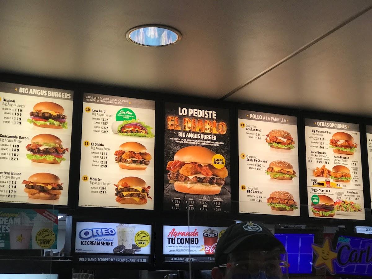 Carta Del Restaurante Carl S Jr Ciudad Del M Xico Insurgentes Sur