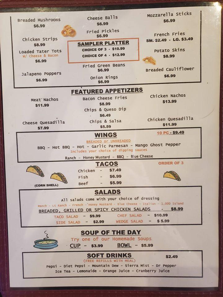 Menu at V.I.P's Corner Bar & Grill, Moline