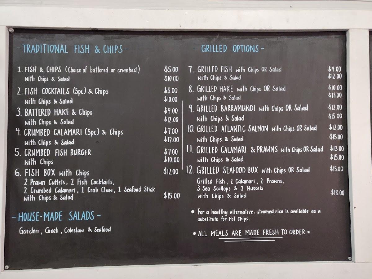 Carta del restaurante Fish and chips van, Haymarket