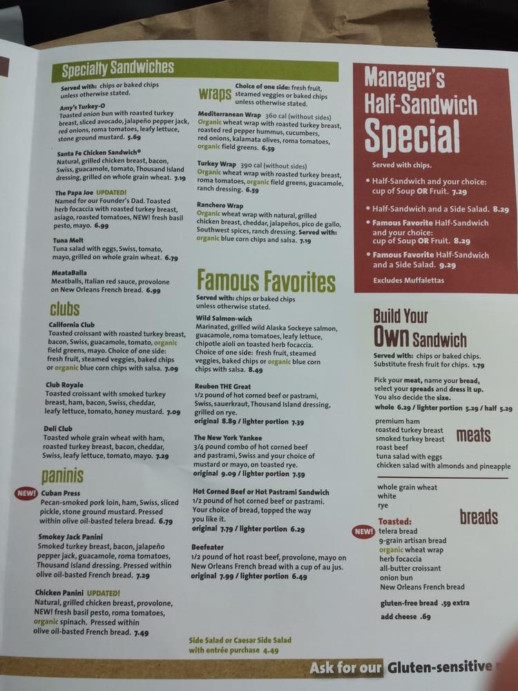 Menu At Jason S Deli Restaurant Lake Mary