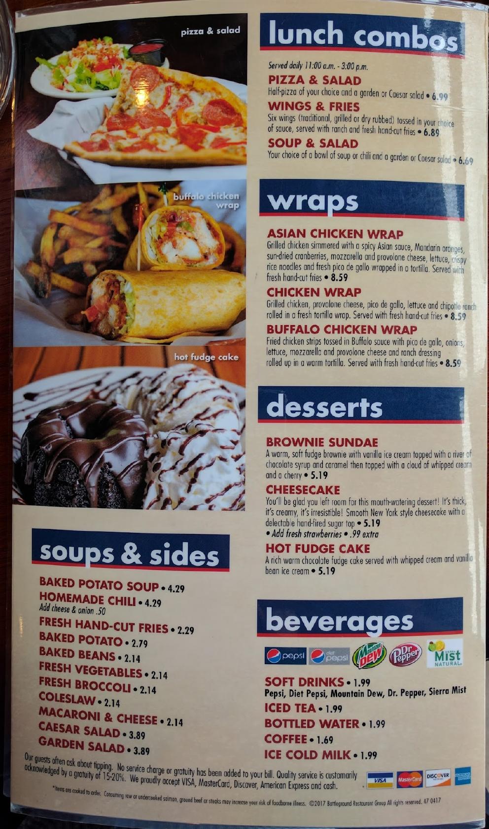 Menu at Kickback Jack's High Point pub & bar, High Point