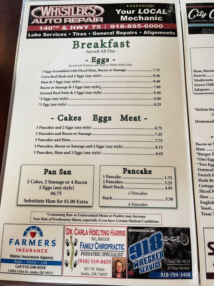 Menu at Hugo's Family Restaurant, Jenks, 543 W Main St